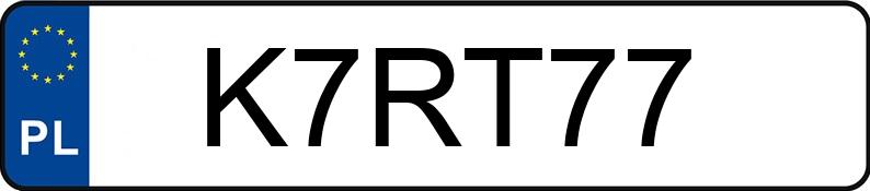 Numer rejestracyjny K7RT77 posiada BMW 528I Numer rejestracyjny K7RT77 posiada BMW 528I