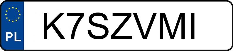 Numer rejestracyjny K7SZVMI posiada VOLKSWAGEN Golf VII 1.6 TDI-CR MR`12 E5 Trendline BMT