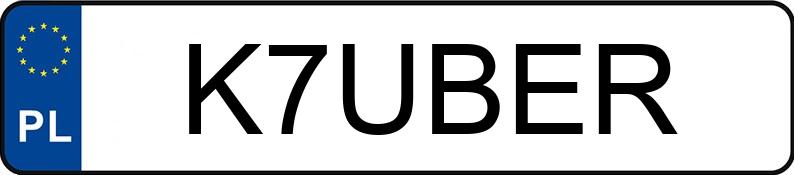 Numer rejestracyjny K7UBER posiada BYD BYD SEAL 5 DM Numer rejestracyjny K7UBER posiada BYD BYD SEAL 5 DM
