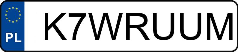 Numer rejestracyjny K7WRUUM posiada ALFA ROMEO GIULIA