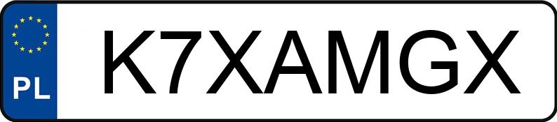 Numer rejestracyjny K7XAMGX posiada MERCEDES-BENZ CLA 45 AMG