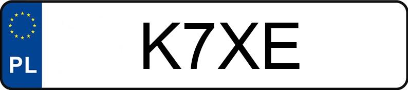Numer rejestracyjny K7XE posiada DODGE Journey 2.7 MR`08 RT Aut.