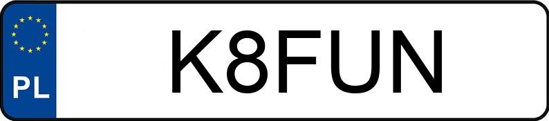 Numer rejestracyjny K8FUN posiada CHEVROLET (USA) Equinox MR`10 E5 LTZ 4WD