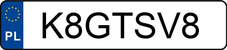 Numer rejestracyjny K8GTSV8 posiada MASERATI GRANTURISMO Numer rejestracyjny K8GTSV8 posiada MASERATI GRANTURISMO