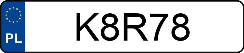 Numer rejestracyjny K8R78 posiada PORSCHE Cayenne III MR`17 E6 S&S Tiptronic S