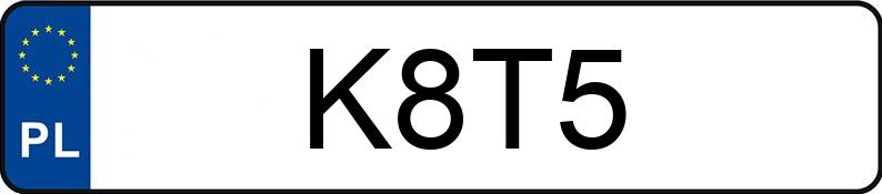 Numer rejestracyjny K8T5 posiada AUDI R8 Coupe 5.2 FSI MR`15 E6 42 Plus S tronic Numer rejestracyjny K8T5 posiada AUDI R8 Coupe 5.2 FSI MR`15 E6 42 Plus S tronic