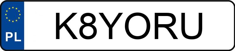 Numer rejestracyjny K8YORU posiada MITSUBISHI LANCER Numer rejestracyjny K8YORU posiada MITSUBISHI LANCER