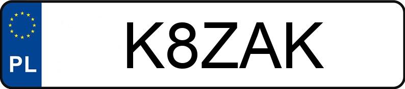 Numer rejestracyjny K8ZAK posiada MERCEDES-BENZ C 300