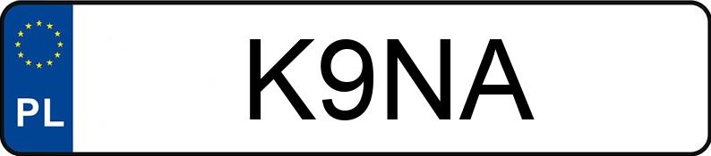 Numer rejestracyjny K9NA posiada TOYOTA Camry MR`97 GL Numer rejestracyjny K9NA posiada TOYOTA Camry MR`97 GL