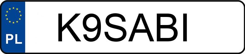 Numer rejestracyjny K9SABI posiada BMW 1