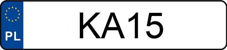 Numer rejestracyjny KA 15 posiada SUBARU JUSTY - KA15 Numer rejestracyjny KA 15 posiada SUBARU JUSTY - KA15