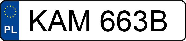 Numer rejestracyjny KAM 663B posiada FSO POLONEZ - KAM663B Numer rejestracyjny KAM 663B posiada FSO POLONEZ - KAM663B