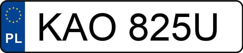 Numer rejestracyjny KAO 825U posiada SKODA FELICIA - KAO825U