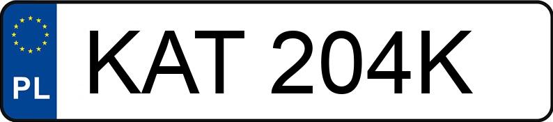 Numer rejestracyjny KAT 204K posiada PEUGEOT 406 3.0 Kat. MR`98 SV - KAT204K