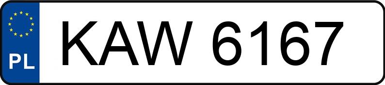 Numer rejestracyjny KAW 6167 posiada GAZ WOLGA 24 - KAW6167