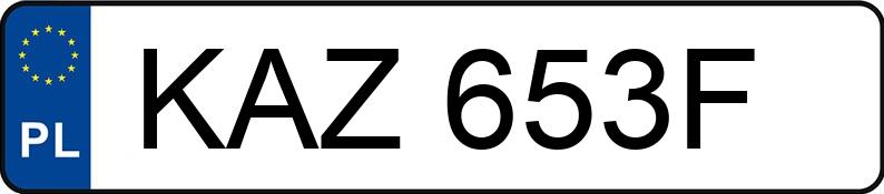 Numer rejestracyjny KAZ 653F posiada HONDA ACURA NSX 3.0 - KAZ653F