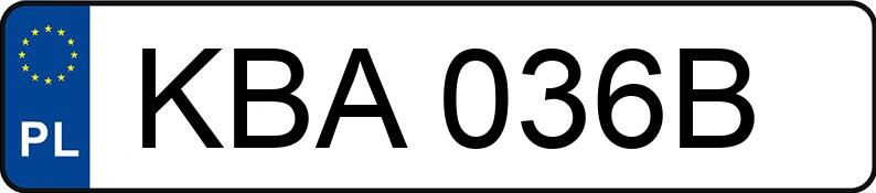 Numer rejestracyjny KBA036B posiada DAEWOO / FSO Tico 800 SX-DLX