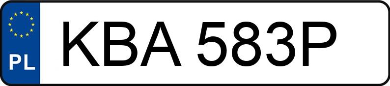 Numer rejestracyjny KBA 583P posiada OPEL Astra Classic 1.4i Kat. MR`98 Base - KBA583P