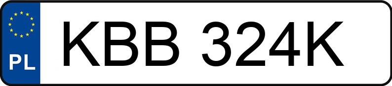 Numer rejestracyjny KBB 324K posiada Citroen Xantia - KBB324K