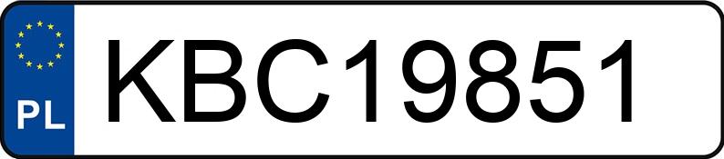 Numer rejestracyjny KBC 19851 posiada RENAULT CLIO 1.4 KAT - KBC19851