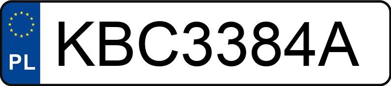 Numer rejestracyjny KBC 3384A posiada VOLKSWAGEN GOLF - KBC3384A