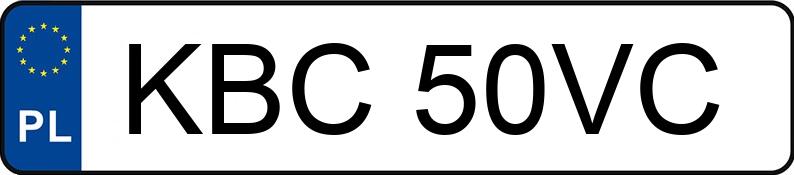 Numer rejestracyjny KBC 50VC posiada FORD FT 300 V185 2.0 TD Kat. MR`00 E3 3.0t M - KBC50VC