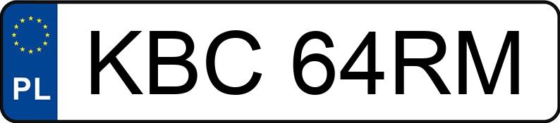 Numer rejestracyjny KBC 64RM posiada OPEL ASTRA 1,4 KAT - KBC64RM