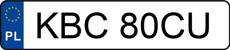 Numer rejestracyjny KBC 80CU posiada VOLKSWAGEN Golf II 1.6 TD GL - KBC80CU