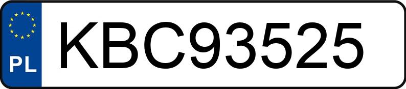 Numer rejestracyjny KBC 93525 posiada VOLKSWAGEN PASSAT - KBC93525