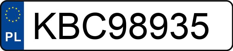 Numer rejestracyjny KBC 98935 posiada VOLKSWAGEN PASSAT - KBC98935