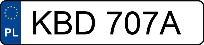 Numer rejestracyjny KBD 707A posiada SEAT Ibiza 1.4 MR`00 6K Select - KBD707A