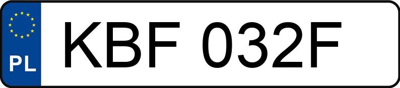 Numer rejestracyjny KBF 032F posiada dewoo  - KBF032F