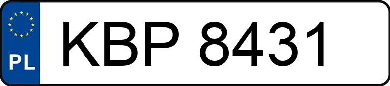 Numer rejestracyjny KBP 8431 posiada OPEL KADETT - KBP8431