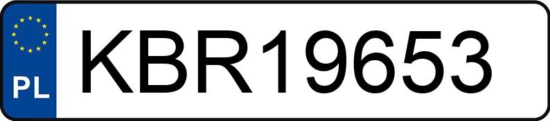 Numer rejestracyjny KBR 19653 posiada MERCEDES-BENZ 190 D - KBR19653