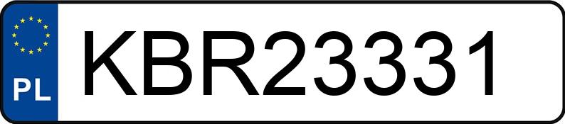 Numer rejestracyjny KBR 23331 posiada RENAULT TRAFIC - KBR23331