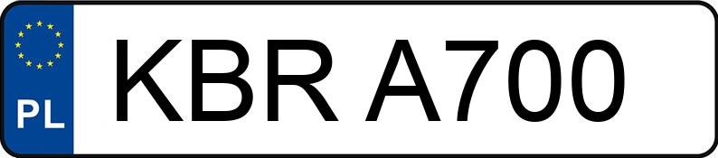 Numer rejestracyjny KBR A700 posiada MERCEDES-BENZ 416 Sprinter CDI 4.6t 416 Sprinter CDI 4.6t - KBRA700