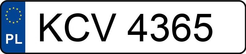 Numer rejestracyjny KCV 4365 posiada FORD Escort 1.6 MR`86 CL - KCV4365