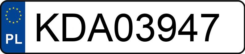 Numer rejestracyjny KDA 03947 posiada AUDI A3 - KDA03947