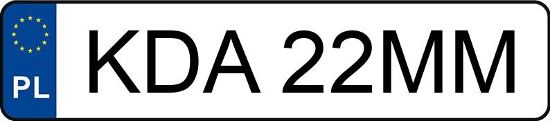 Numer rejestracyjny KDA 22MM posiada PEUGEOT 206 - KDA22MM