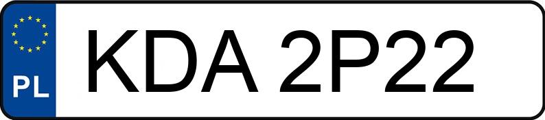Pirat drogowy w pojeździe o numerach rejestracyjnych KDA2P22