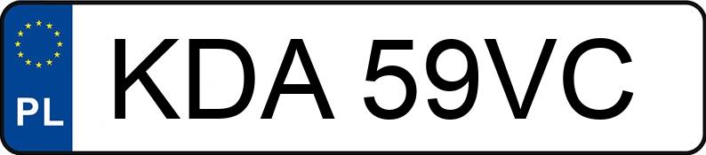 Il numero di registrazione KDA 59VC ha MERCEDES-BENZ 110 Vito Diesel MR`96 2.7t CDI - KDA59VC