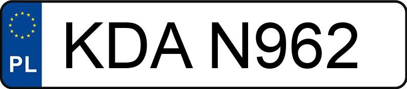 Numer rejestracyjny KDA N962 posiada PIAGGIO FREE - KDAN962