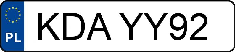 Numer rejestracyjny KDA YY92 posiada APRILIA Fun Bike - KDAYY92 Numer rejestracyjny KDA YY92 posiada APRILIA Fun Bike - KDAYY92