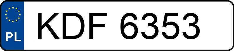 Numer rejestracyjny KDF 6353 posiada FSO FSO pick-up 1.8t 1.5 - KDF6353