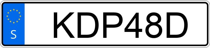 Numer rejestracyjny KDP48D posiada  