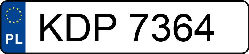 Numer rejestracyjny KDP 7364 posiada TRABANT 601 0.6 601 Universal - KDP7364