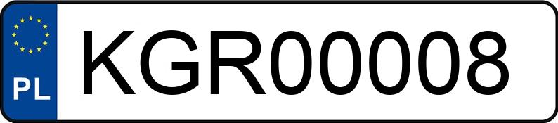 Numer rejestracyjny KGR 00008 posiada BMW M5 - KGR00008