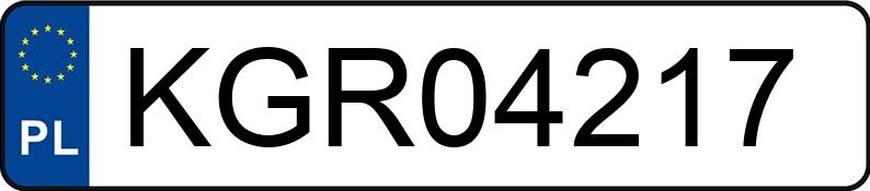 Numer rejestracyjny KGR 04217 posiada SUBARU IMPREZA - KGR04217