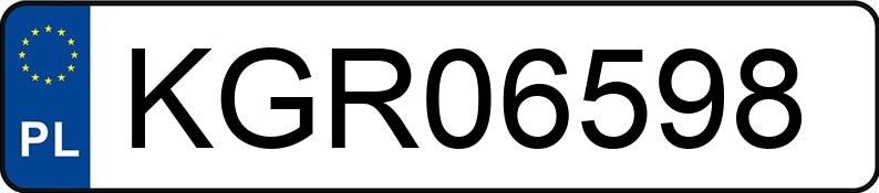 Numer rejestracyjny KGR 06598 posiada VOLKSWAGEN PASSAT - KGR06598