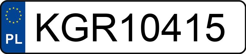 Numer rejestracyjny KGR 10415 posiada FIAT PANDA - KGR10415